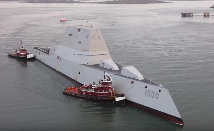 WATCH: U.S. Navy’s New Zumwalt Destroyer in Portland Harbor