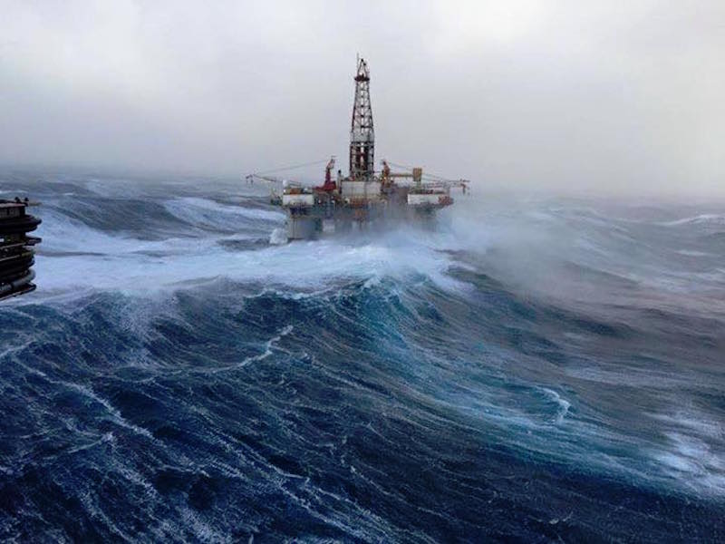 Ship Photo of the Day – Ocean Valiant Weathers Intense Storm West of Shetland
