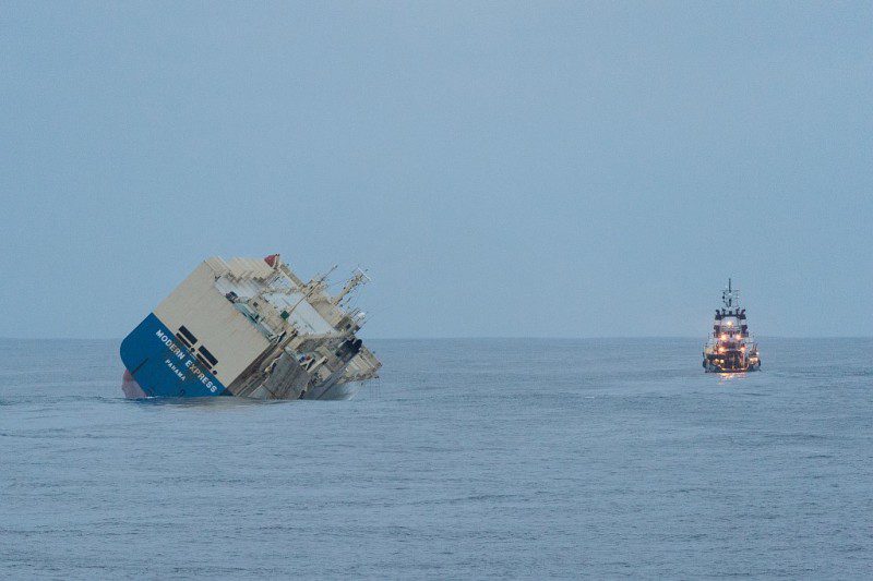 Modern Express under tow Tuesday, February 2, 2016. Photo credit: French Navy