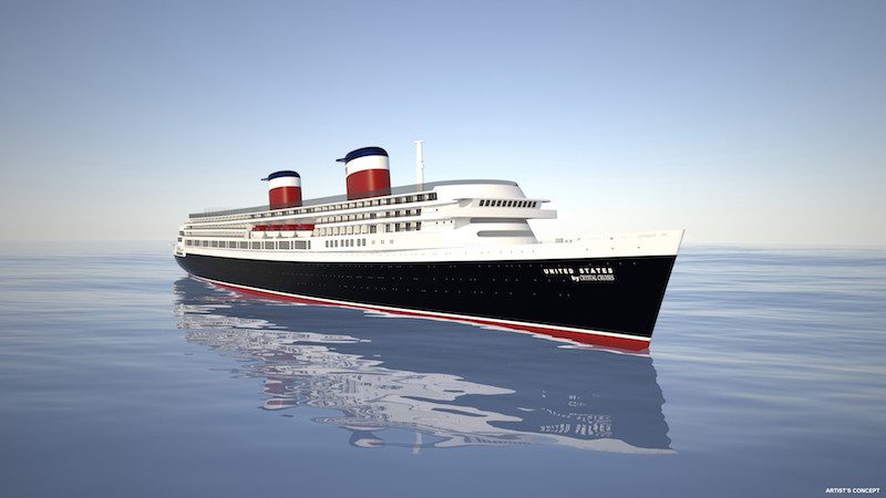 Rendering of the restored SS United States. Image credit: Crystal Cruises