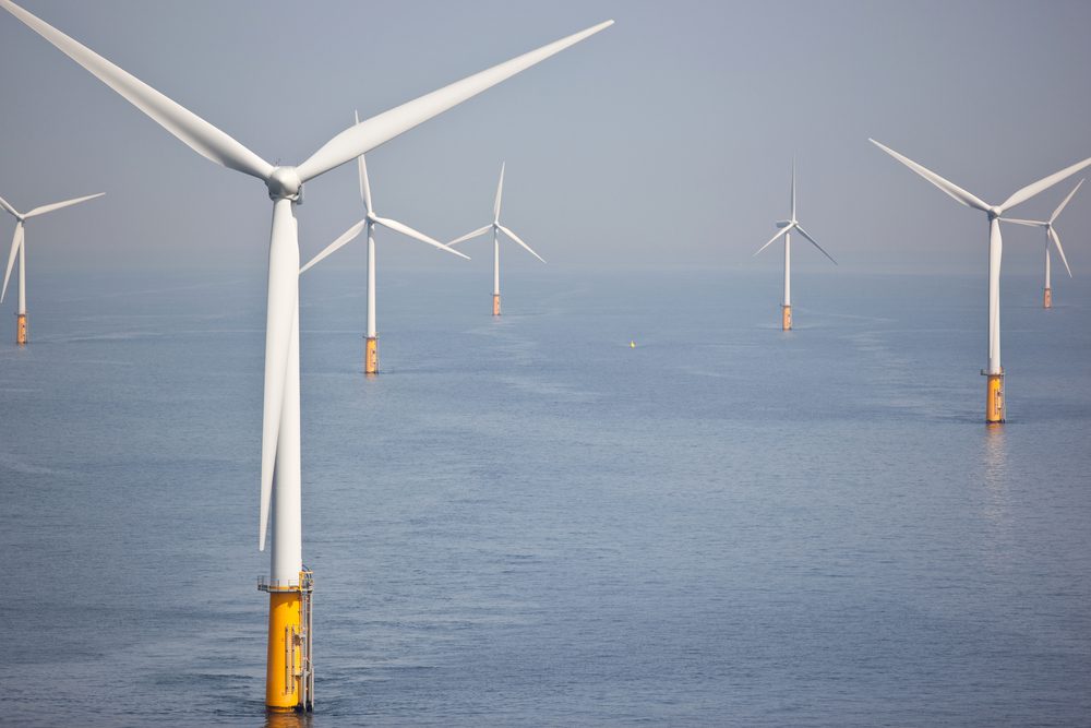 Offshore Wind Turbines At Sea