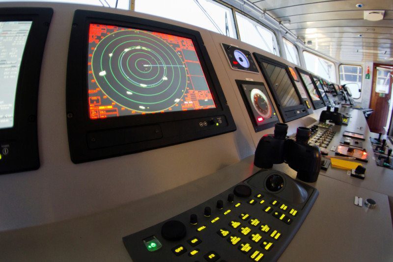 Ship Radar ECDIS Console
