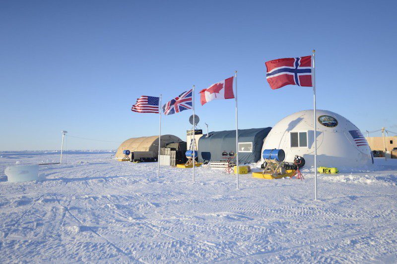 Ice Camp Sargo, located in the Arctic Circle, serves as the main stage for Ice Exercise (ICEX) 2016 and will house more than 200 participants from four nations over the course of the exercise. U.S. Navy Photo