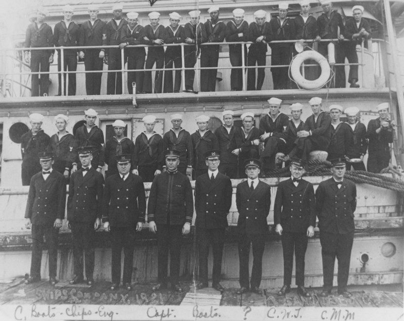 Ship's Company beside and on the USS Conestoga, at San Diego, California, circa early 1921, in this handout photo provided by the U.S. Naval History and Heritage Command. A U.S. Navy tug missing since 1921 has been discovered sunk off San Francisco, officials said on March 23, 2016, solving a nearly century-old maritime mystery. REUTERS/U.S. Naval History and Heritage Command Photograph NH 71503/Handout via Reuters ATTENTION EDITORS - NO SALES. FOR EDITORIAL USE ONLY. NOT FOR SALE FOR MARKETING OR ADVERTISING CAMPAIGNS. THIS IMAGE HAS BEEN SUPPLIED BY A THIRD PARTY. IT IS DISTRIBUTED, EXACTLY AS RECEIVED BY REUTERS, AS A SERVICE TO CLIENTS