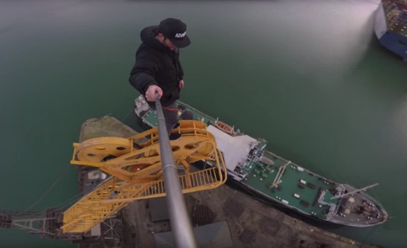 WATCH: Daredevil Climbs Sketchy Old Crane at Southampton Docks