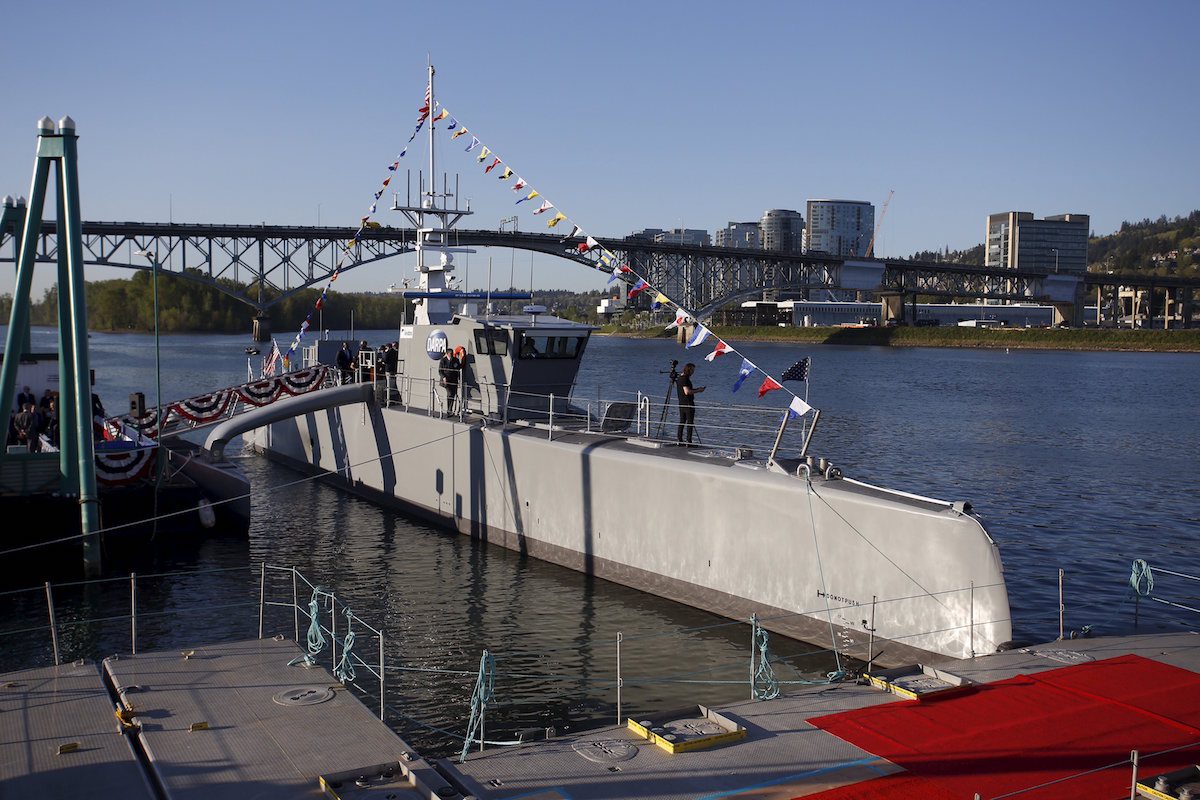 Pentagon Christens Unmanned Anti-Sub Ship