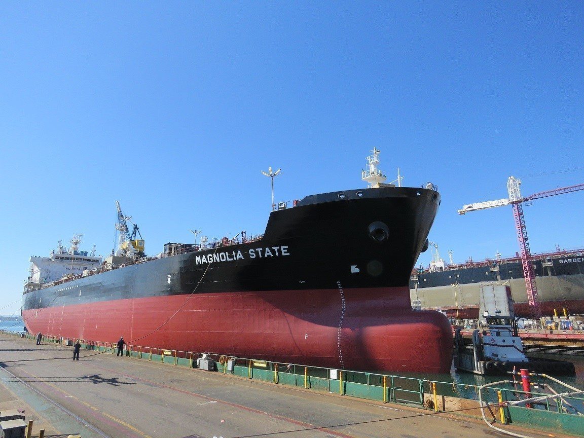 NASSCO Christens LNG-Ready Jones Act Tanker, MT Magnolia State
