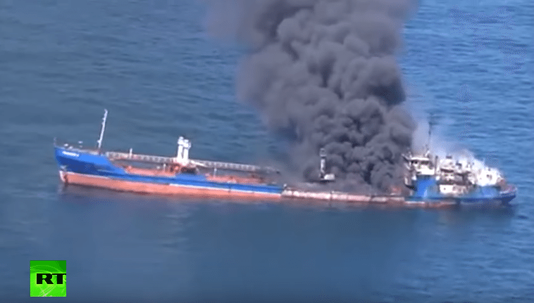 One Killed in Tanker Fire in Caspian Sean – VIDEO