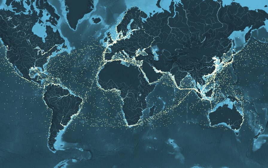 This Mesmerizing Interactive Map Displays Ship Movements Across the Globe
