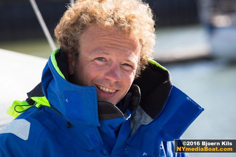 Solo sailor Olivier Jehl. Credit: