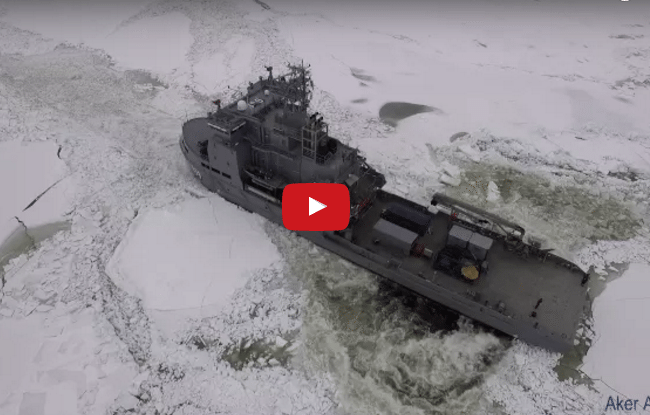VIDEO: Finland’s FNS Louhi and OPV Turva in Full Scale Ice Trials