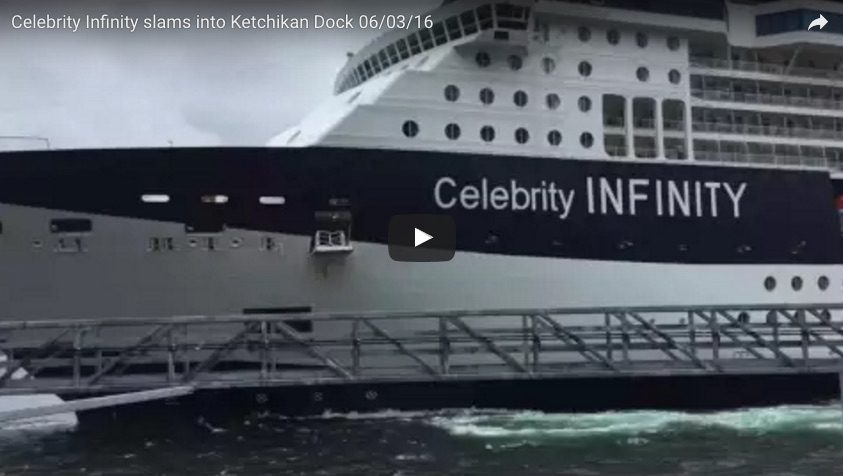 WATCH: Celebrity Infinity Slams Into Pier in Ketchikan, Alaska