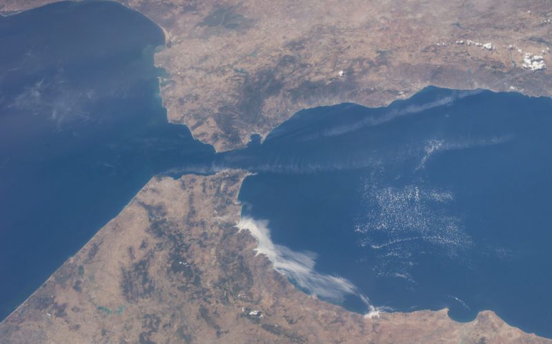 Strait of Gibraltar viewed from space