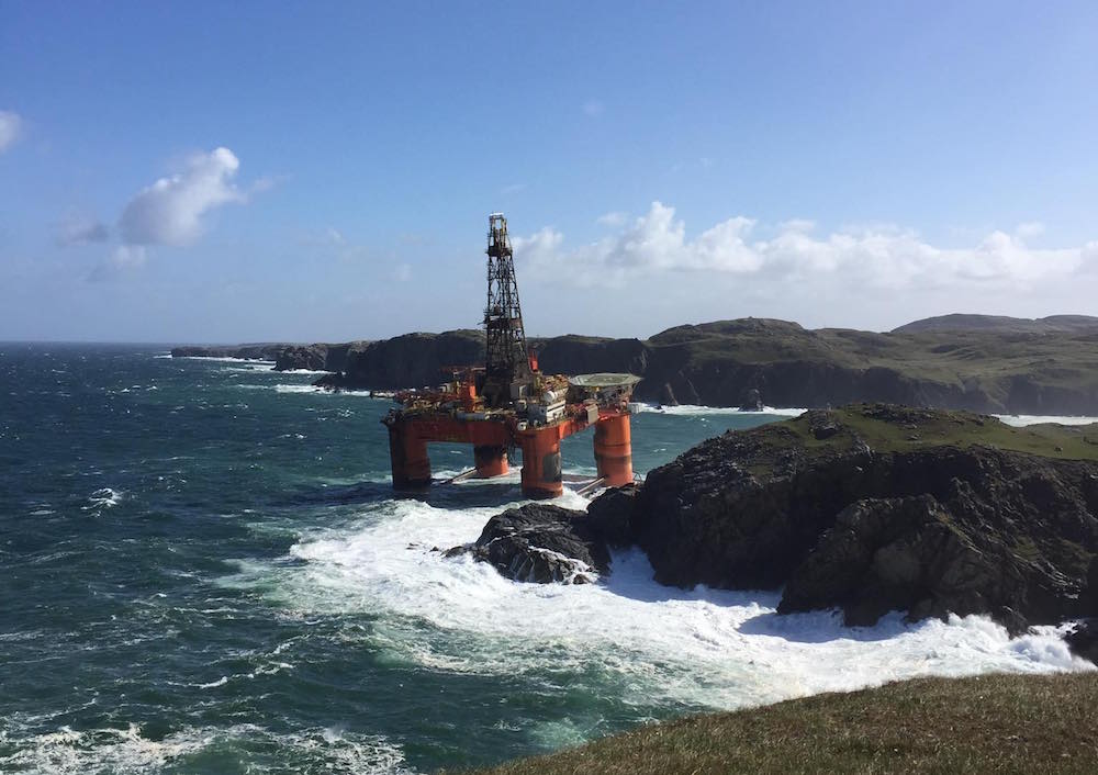Transocean Winner aground in Scotland.