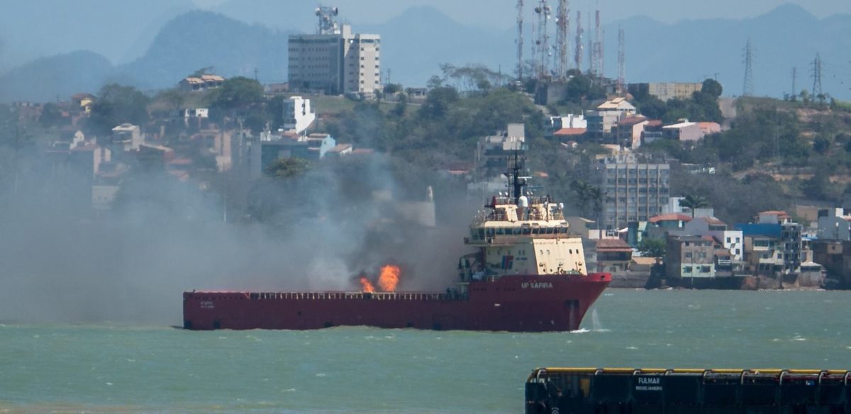 Video: Fire On Platform Supply Vessel in Brazil