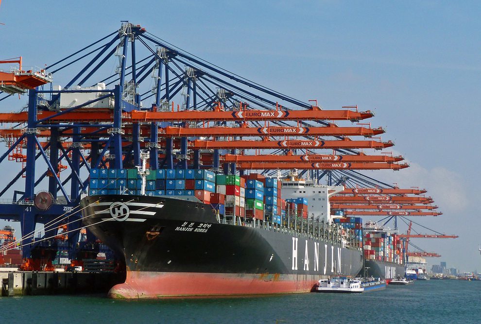 Hanjin Containership In Port