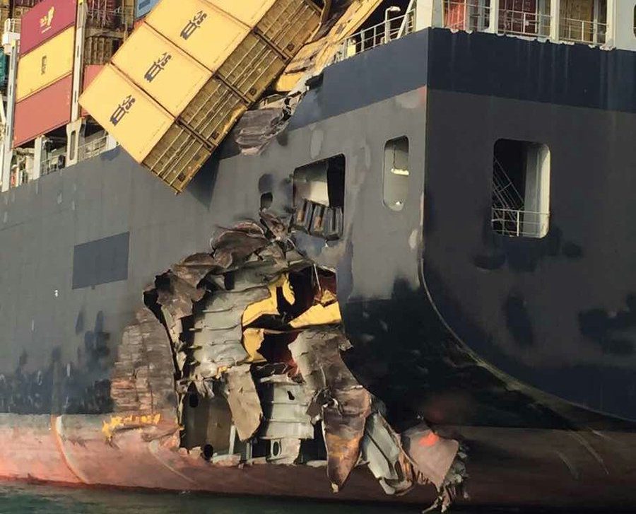 Iranian Supertanker Collides With Giant MSC Boxship in Singapore Strait – Incident Photos