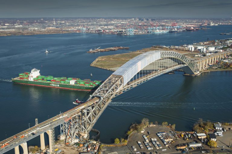 WATCH Progress On New York Harbor's Bayonne Bridge