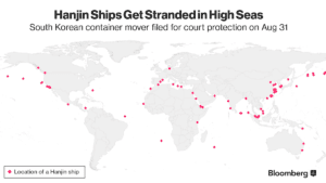 Hanjin Ship Locations