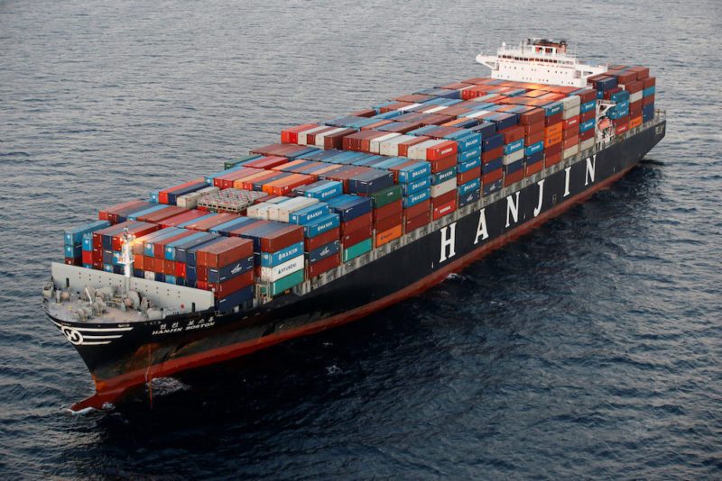 File photo shows Hanjin Shipping Co ship stranded outside the Port of Long Beach, California, September 8, 2016. REUTERS/Lucy Nicholson