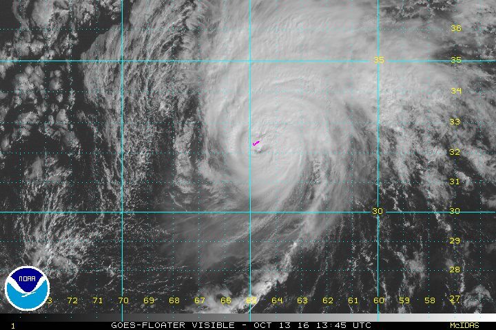 Hurricane Nicole Hammering Bermuda as Category 3 Storm with Winds Near 120 mph