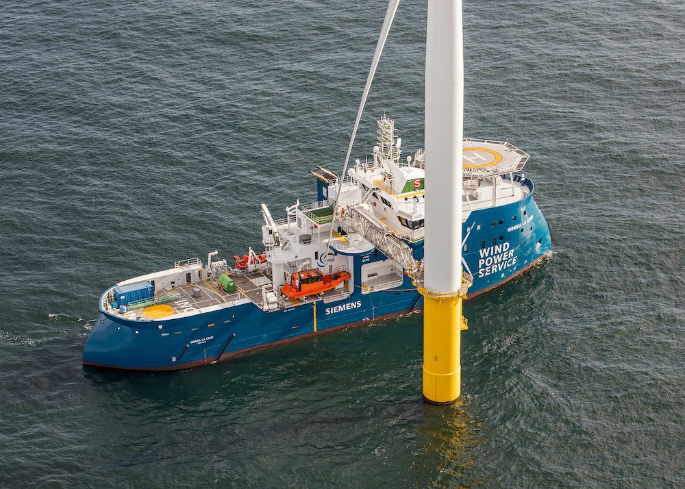 Ship Photos of the Day – World’s First X-Stern ‘Windea La Cour’ Goes to Work at North Sea Wind Farm