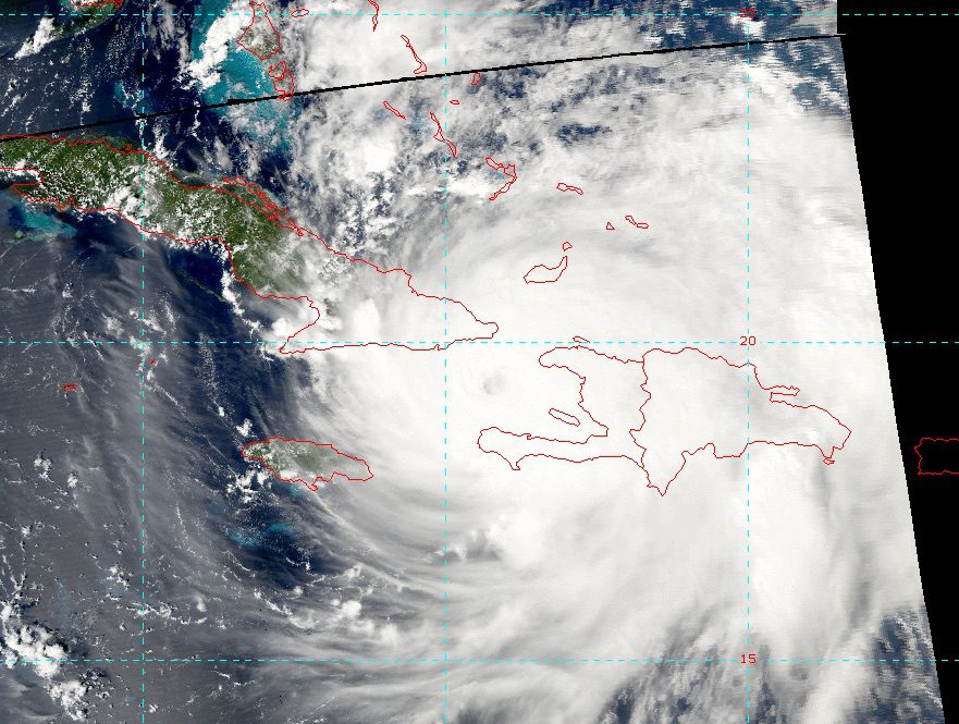 Hurricane Matthew Over Windward Passage, to Head Towards Bahamas and Florida