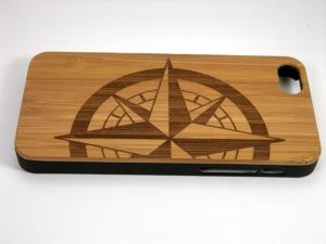 Nautical Compass Rose Wood iPhone Case