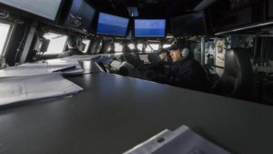 USS Zumwalt Sailors operate at Sea