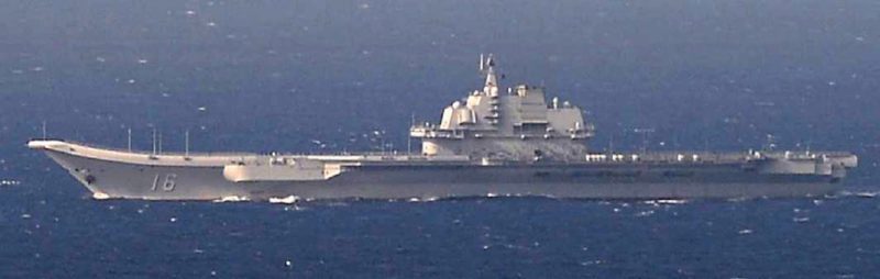 China's Kuznetsov-class aircraft carrier Liaoning sails the water in East China Sea, in this handout photo taken December 25, 2016 by Japan Self-Defence Force and released by the Joint Staff Office of the Defense Ministry of Japan. Joint Staff Office of the Defense Ministry of Japan/HANDOUT via REUTERS