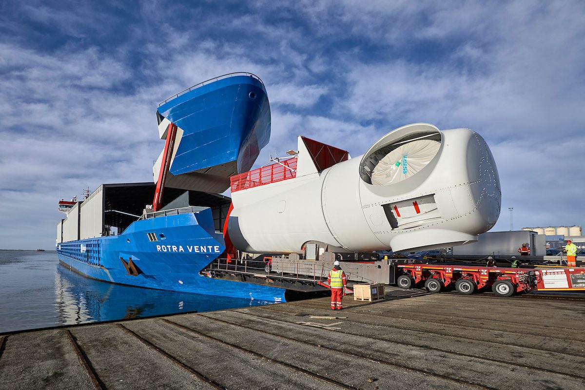 Siemens Delivered Customized Wind Turbine Transport Vessel ‘Rotra Vente’