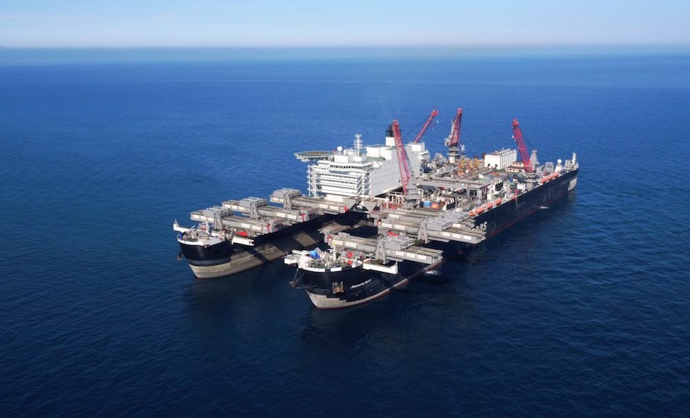 Giant Pioneering Spirit Lands Pipelay Work In Black Sea Giant Pioneering Spirit Lands Pipelay Work In Black Sea