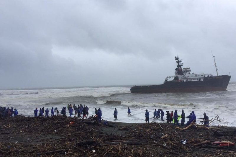 The Salvage Titan aground in the Philippines, December 7, 2016.