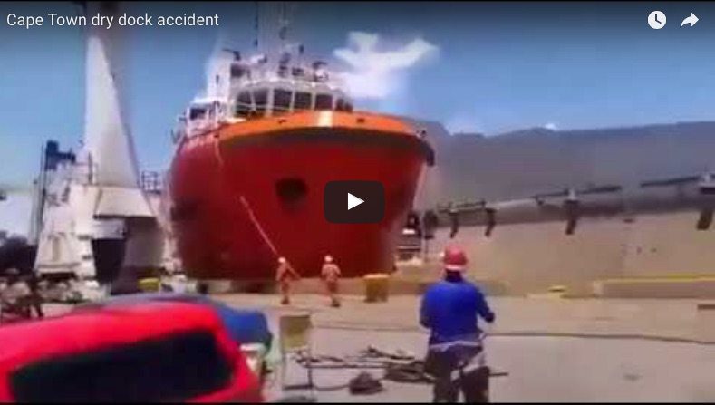 WATCH: Cape Town Dry Dock Accident… Caught on Tape