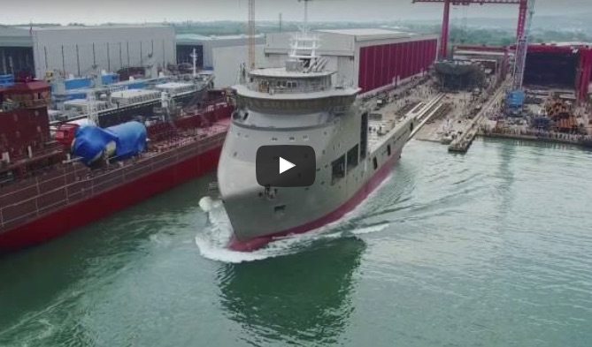 WATCH: Launching of Multi-Purpose Offshore Vessel ‘Dina Polaris’