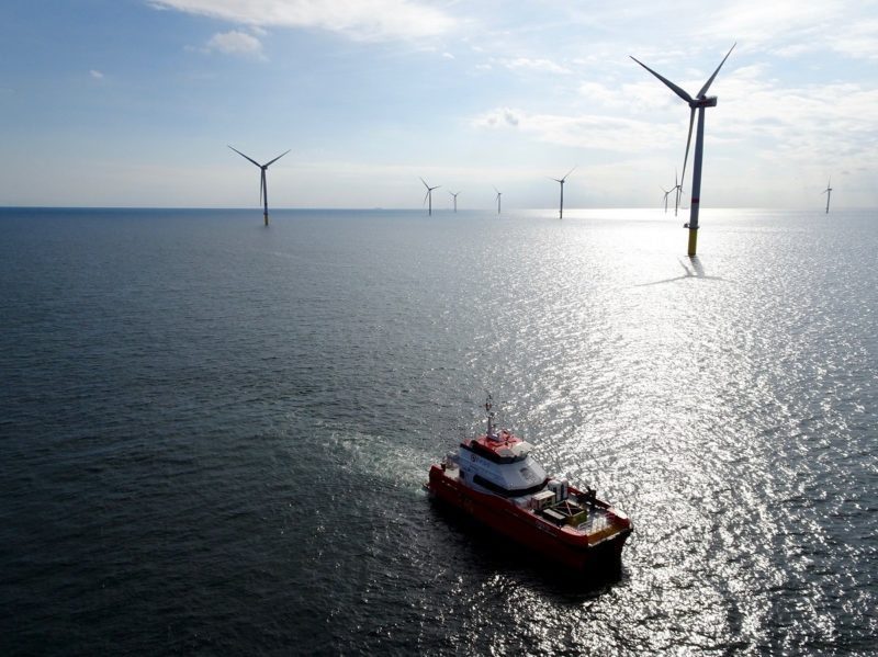 File photo shows the Gode Wind 2 offshore wind farm. Photo credit: Dong Energy