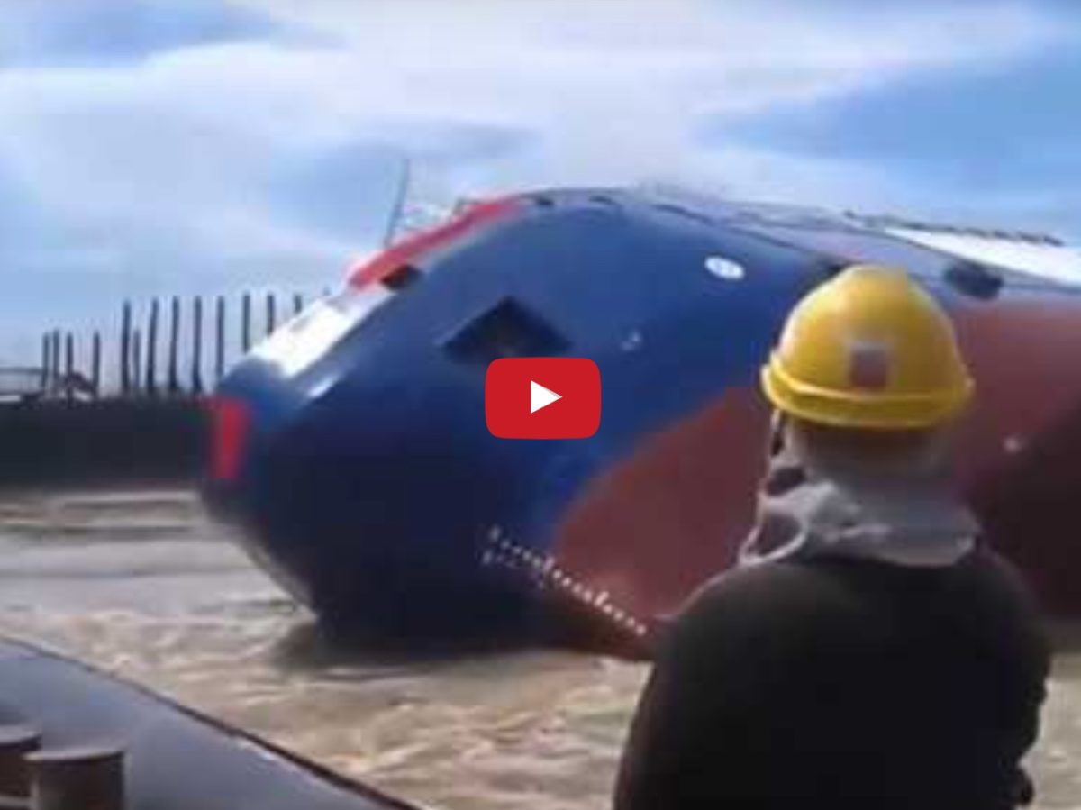 Shocking Video Shows Vessel Capsize at Launch; Several People Seen on Deck