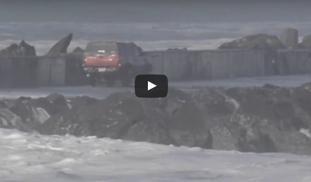 Facepalm: Some Idiot Drives Truck Onto a NorCal Jetty Last Year To Watch Waves… Needed An Airlift Out