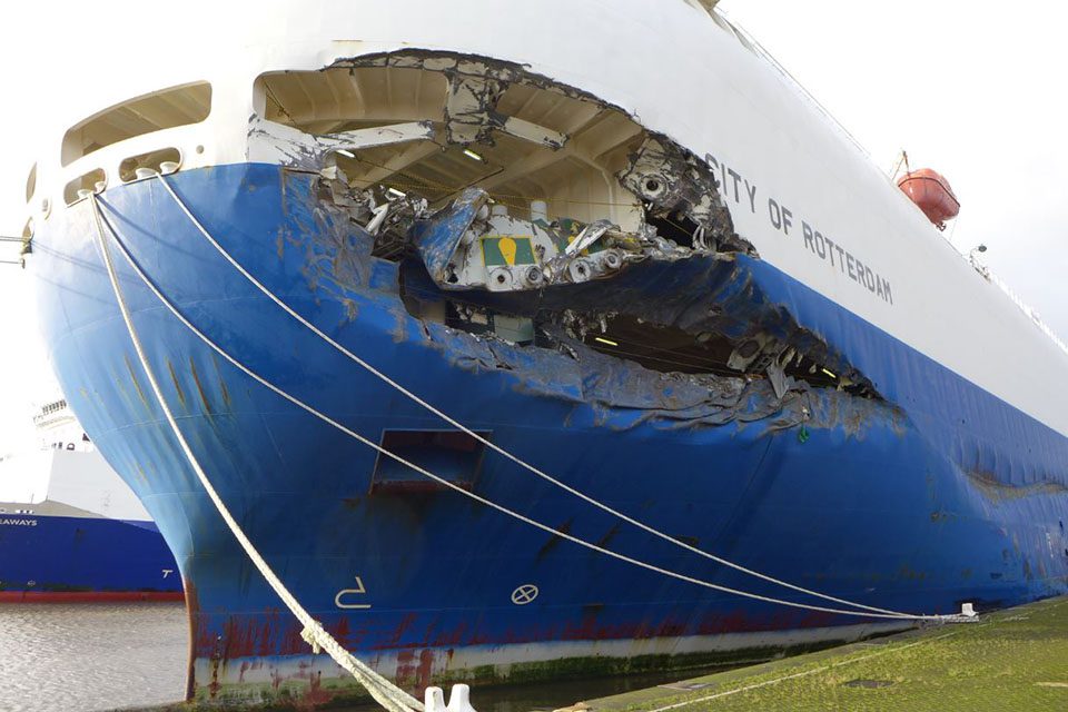 city of rotterdam ship collision