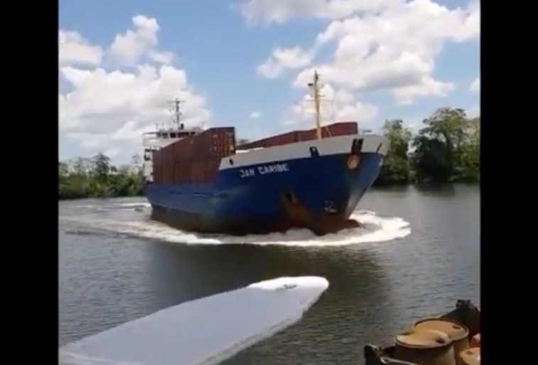 Cargo Ship Collision Caught on Video