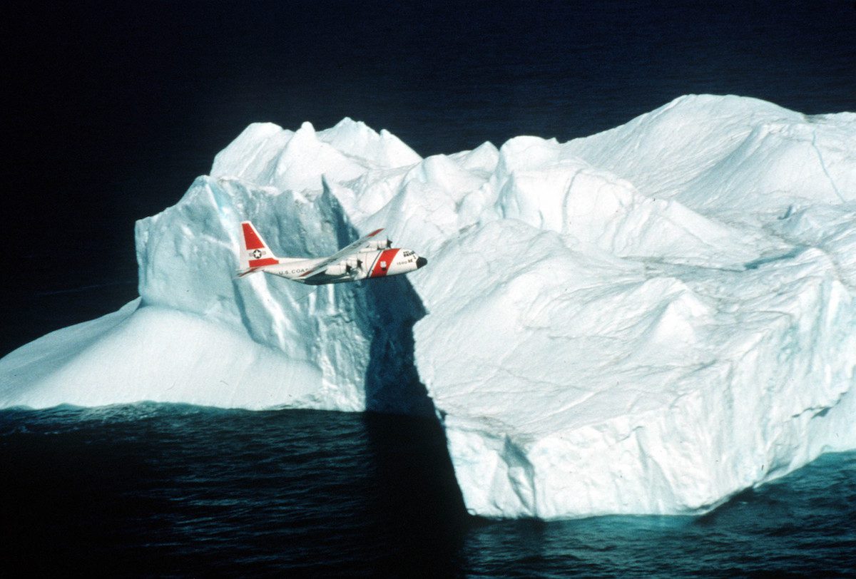 INTERNATIONAL ICE PATROL Flying Over Iceberg