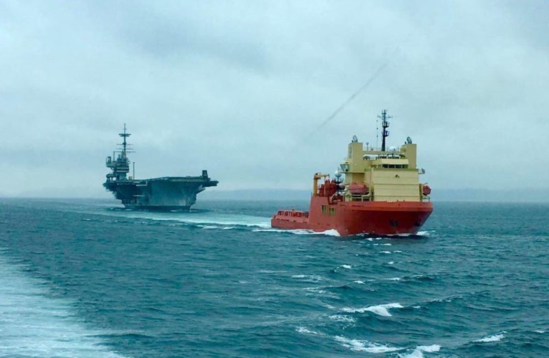 USS independence tow