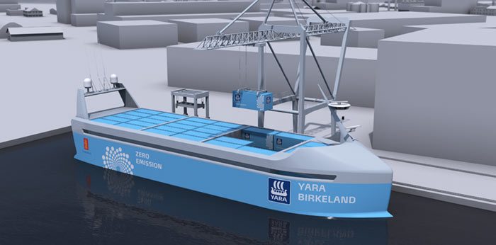 First Zero-Emission, Fully-Autonomous Container Ship Planned for 2020