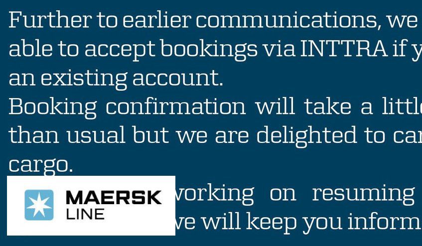 Maersk Says Booking System Back Up and Running After Cyber Attack