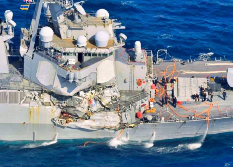USS Fitzgerald Damage