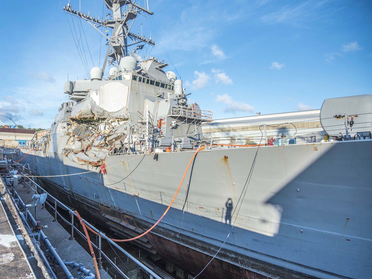 USS Fitzgerald to Be Hauled Back to U.S. for Repairs