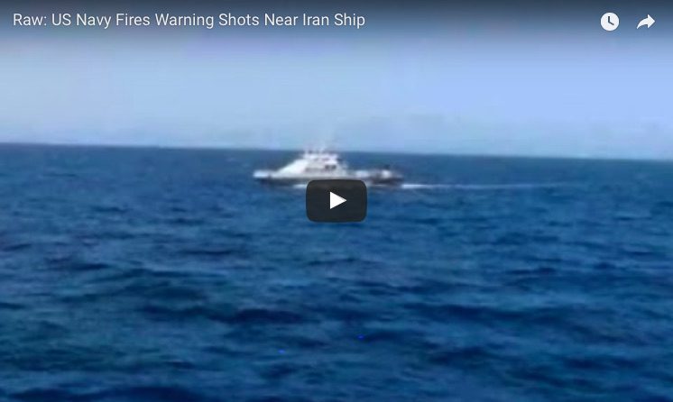 WATCH: Video Shows U.S. Navy Vessel Fire Warning Shots at Iranian Vessel