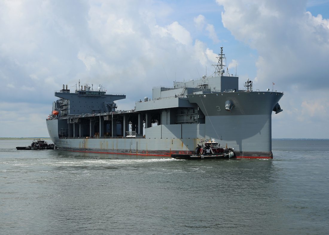 U.S. Navy Turns Merchant Marine-Operated USNS Lewis B. Puller Into Commissioned Warship