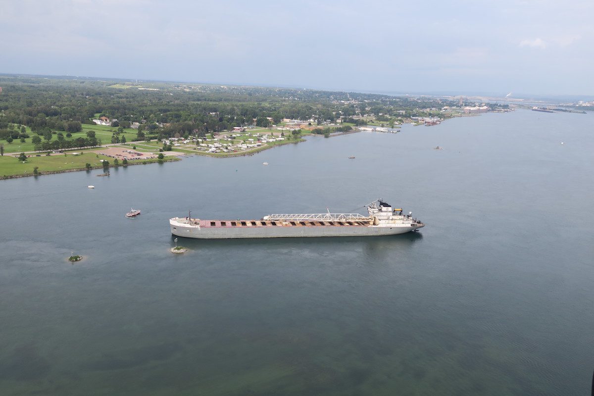 American Bulk Carrier Aground on St. Marys River