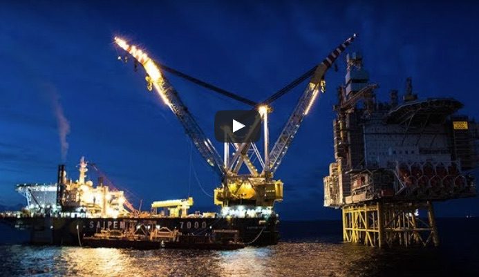 WATCH: 38,000-Tonne ‘Mariner A’ Topside Installed Off Scotland